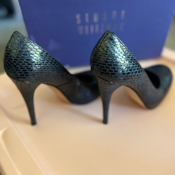 Stuart Weitzman Hello snake print stiletto heels - Picture 4 of 6